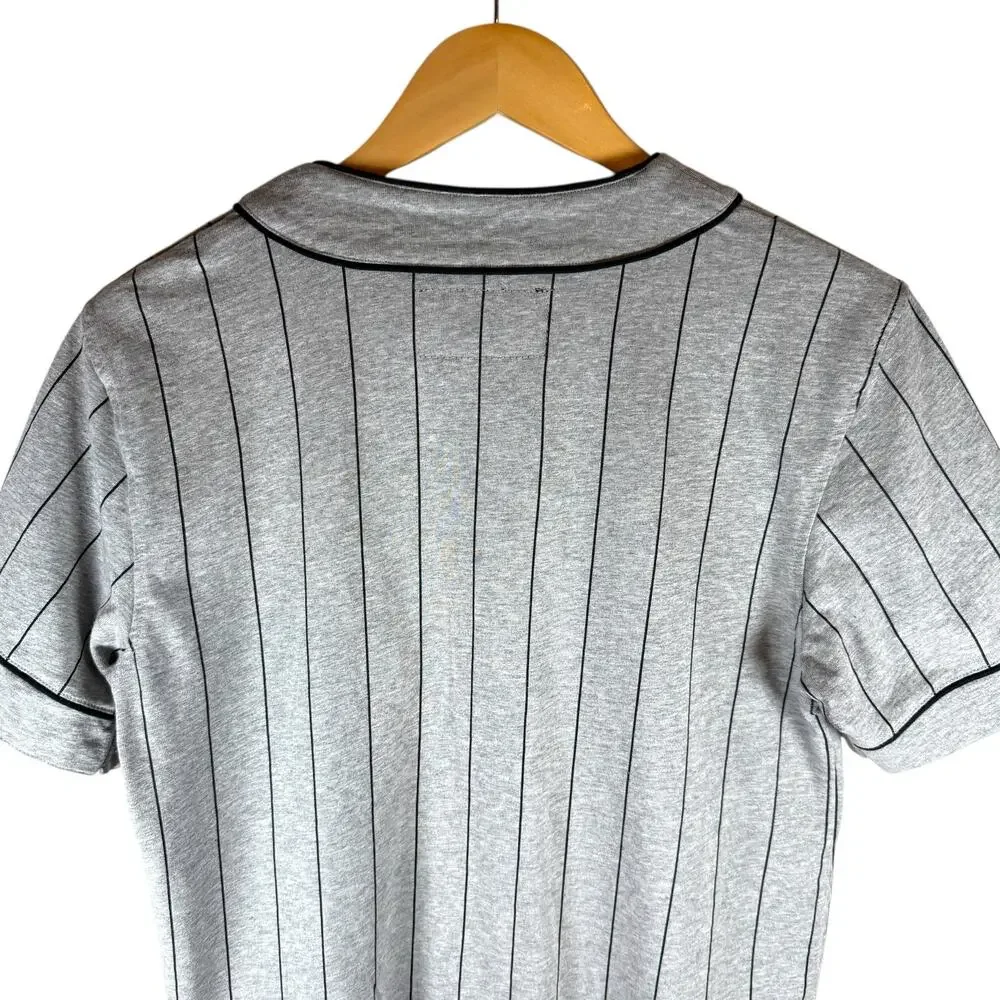 Empyre 2018 Striped Embroidred Baseball Jersey Men’s M - Streetwear Skater Urban - Picture 5 of 14